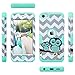 ULAK iPod Touch 7th Generation Case, iPod 6 Case, iPod Touch 5 Case, Heavy Duty Protective High Impact Design Summer Case Hybrid Skin Cover for iPod 5th/6th/7th Generation, Mint Green