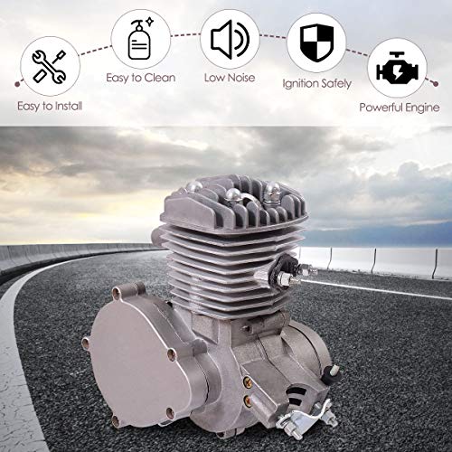 Goplus Bicycle Motor Kit, 26" 80cc 2Stroke Upgrade Bike Engine Kit