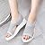 Sandals for Women,Ladies Mesh Platform Wedges Thick Summer Flip Flop Roman Casual Flock Lightweight Walking Shoes