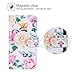 Galaxy S8 Wallet Case, Galaxy S8 Case,MagicSky Premium PU Leather Flip Folio Case Cover with Wrist Strap,Card Slots,Cash Pocket,Kickstand for Samsung Galaxy S8 (Flower)