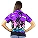 Funky Hawaiian Shirt for Women, Beach, Purple, XL