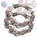 Flower Crown Headband Rattan Vine Wreath Garland Floral Beach Wedding Bridal Hair Hoop Leaf Ribbon Party Decoration Headdress Headwear Handmade Headpiece Girls Kids Hair Accessories 2 Pack Coffee