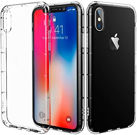 iPhone X Case Clear, CaseSolid Crystal Clear Ultra Thin Slim Fit Shockproof Bumper Full Protective Soft TPU Case for iPhone X - Clear