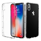iPhone X Case Clear, CaseSolid Crystal Clear Ultra Thin Slim Fit Shockproof Bumper Full Protective Soft TPU Case for iPhone X - Clear