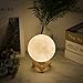 BRIGHTWORLD Moon Lamp, 3D Printing Lunar Lamp Night Light as Kids Women Girls Gift, USB Charging Touch Control Brightness Two Tone Warm Cool White 4.7IN (Upgraded Version)