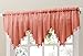 No. 918 Erica Crushed Sheer Voile Ascot Beaded Curtain Valance, 51