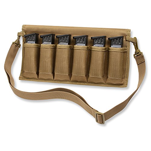 Orca Tactical Gun Pistol Magazine Storage Pouch 12 Single and 6 Double Stack Ammo Mag Holder (Pouch Only) (Black) - Thumbnail 2