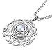 Souarts Silver Tone Color Floral Pendant Necklace Bracelet Fit 5.5mm DIY Snap Button, Snap Charms Snap Jewelry Necklace(Necklace)
