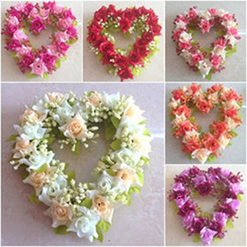4 - 12" Wedding, Spring or Garden Heart-Shaped Metal Wreath Frames - Thumbnail 2