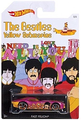 Fast Felion Hot Wheels 1:64 Scale The Beatles Yellow Submarine