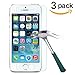 iPhone 5/5C/5S/SE Screen Protector,TANTEK [Anti-Bubble] [HD Ultra Clear] Premium Tempered Glass Screen Protector for iPhone 5,iPhone 5c,iPhone 5s,iPhone SE, [3Pack]