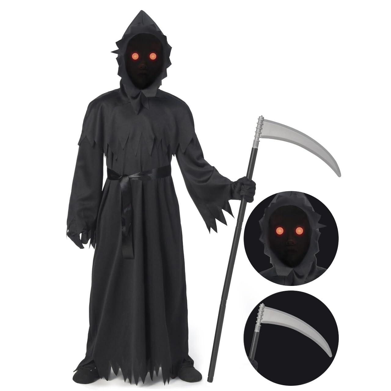 Horror pak zwarte griezel | Griezelig kostuum voor Halloween