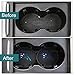 2 Pack 2.75 inch for Carolina Panthers Car Interior Accessories Anti Slip Cup Mat for All Vehicles (Carolina Panthers)