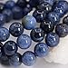 Justinstones Natural Blue Dumortierite Gemstone 8mm Round Beads Stretch Bracelet 7 Inch Unisex