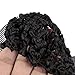 So Beauty Women's Rhinestone Pleated Bowtie Snood Hair Net with French Barrette for Buns Black