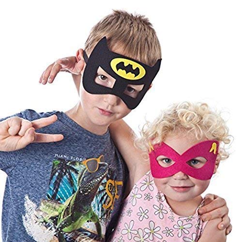 SouthStar Masks for Children, 15pcs Superhero Masks Felt Superhero Mask with Elastic Cord, Ideal for Children\'s Parties Bag Fillers