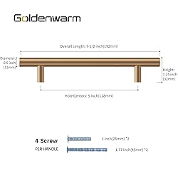 goldenwarm 10 Pack Champagne Bronze Cabinet Pulls