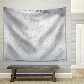Closeup Frost Textured Closeup Background - Fabric Wall Tapestry Home Decor - 51x60 inches