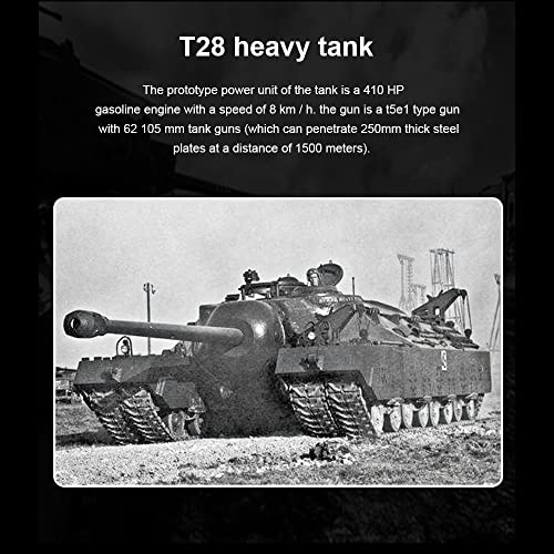 MISINI Panlos 628010 T28 Heavy Tank Building Kit, WWII Military Tank