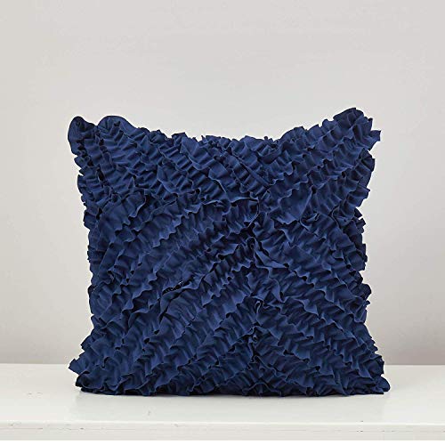 MoMA Decorative Throw Pillow Covers (Set of 2) - Pillow Cover Sham Cover - Navy Throw Pillow Cover - Decorative Sofa Throw Pillow Cover - Square Decorative Pillowcase - Navy - 20" x 20"