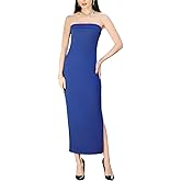 Cosy Pyro Women’s Bodycon Long Dresses Summer Fitted Dress Maxi Tube Dress Ribbed Strapless Side Slit