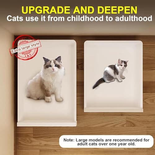 CENXI Cat Cage With Litter Box, Assembled Enclosures, Interactive Villa, Multi-Feature Enclosed Condo for 1-2 Cats - Easy Installation, No Tools Needed (With Light)