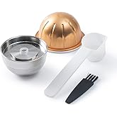 Stainless Steel Coffee Capsule Compatible for VERTUO Next & VertuoPlus &Delonghi ENV135S Machine, Reusable Coffee Pods Coffee
