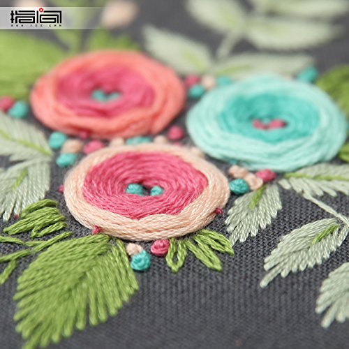 Cross Stitch Stamped Embroidery Kit - Eafior DIY Beginner Counted Starter Cross Stitch Kit for Art Craft Handy Sewing Including Color Pattern Embroidery Cloth,Embroidery Hoop,Color Threads,Tools Kit