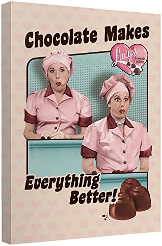 Friends &amp; Chocolate -- I Love Lucy -- Stretched Canvas Framed Artwrap, 16x20