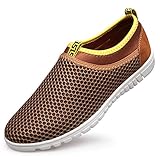 Men's Breathable Mesh Slip On Loafers Outdoor Sport Running Shoes,Beach Aqua,Workout,Walk,Athletic,Exercise,Drive