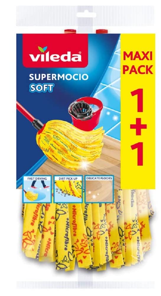 Vileda 4001508 SuperMocio Soft Replacement Double Value Pack