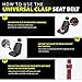 Dutchy Brand PetsLovers Durable Dog Seatbelt - Heavy Duty Strap, Reflective Lines, 2 Adjustable Sizes (15-25in or 22-37in)