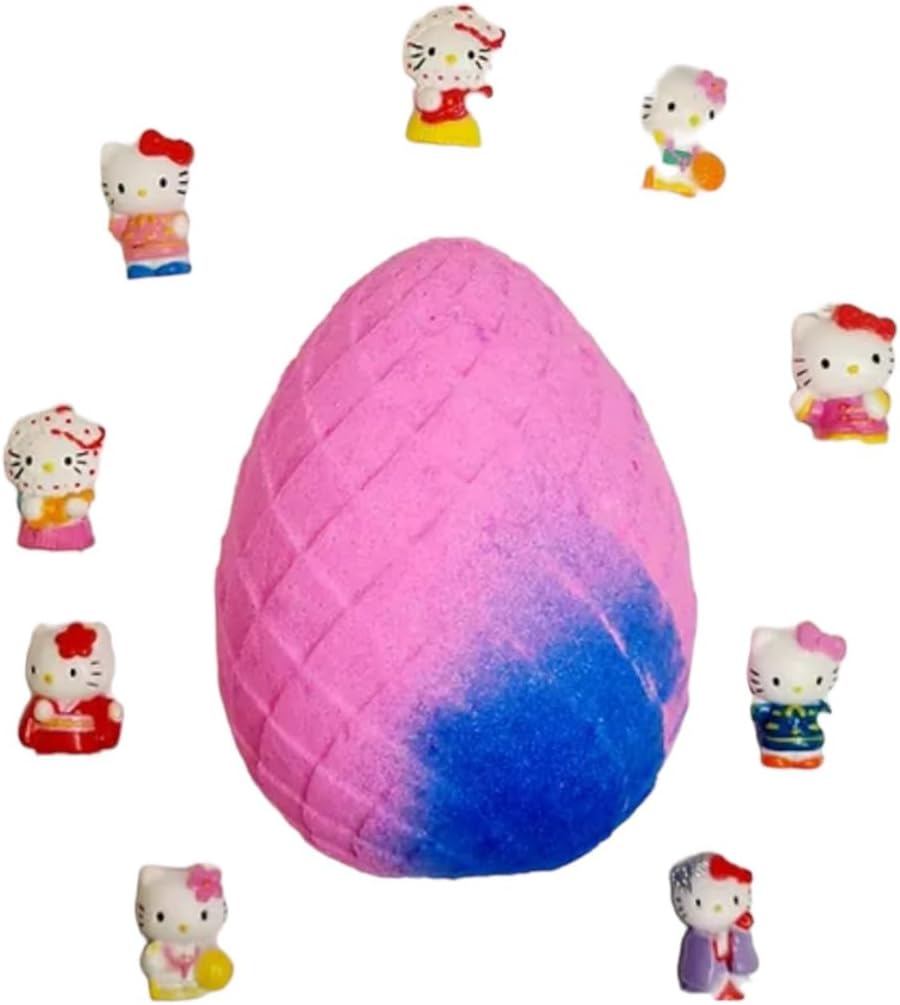 Kitty Surprise Hidden Toy Bath Bomb Strawberry Bon Bon Scented CE Certified Toy
