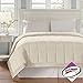 Madison Park Windom Down Alternative Blanket, Premium 3M Scotchgard Moisture Wicking Treatment, Lightweight and Soft Bed Cover For All Season, Satin Trim, Cream Twin