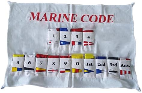 MARINE NAVY Signal Code FLAG Set -Set of Total 14 flag with CASE COVER - Nautical / Maritime / Marine / Boat / Ship / Vessel / Nautical Décor