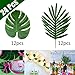KUUQA 24 Pcs Tropical Palm Leaves Luau Party Decoration Artificial Simulation Tropical Monstera Plant Leaves for Hawaiian Safari Jungle Beach ThemeBeach Theme BBQ Party Decorations Supplies (2 Styles)