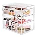 Ikee Design Acrylic Cosmetics Lipsticks Makeup Organizer Holder Box with 4 Removable Drawers, 10