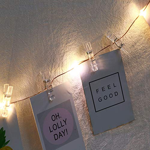 Beyonds Photo Clip LED Lights, 20/50/100 Bulbs Hanging Picture Lamp for Garden Wall Bedroom Lawns Christmas Indoor & Outdoor Decoration, Home Terrace Party Bar Decor