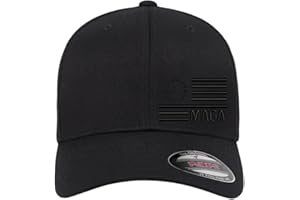 BESTSYRACUSE Trump MAGA Flag Side Embroidered Patriotic Republican Flexfit Hat Black Grey Navy Red Olive Royal Blue Curved or Flat Brim