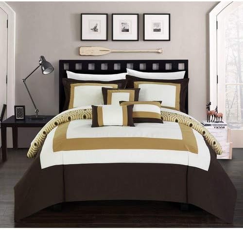 Amazon Com Chic Home Jake 10 Piece Comforter Set Reversible Hotel