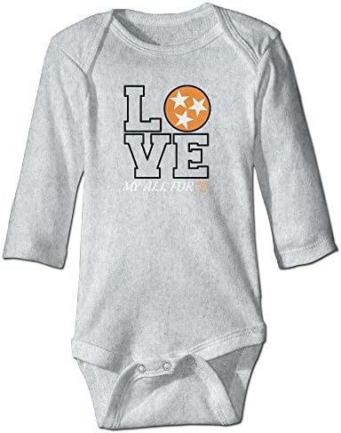 My All For Tennessee Love Vols Kids Baby Long-sleeve Jumpsuit Ash