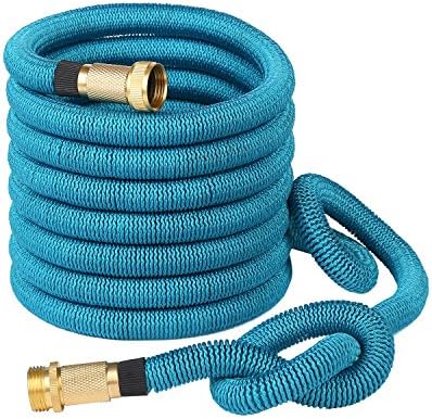 Greenbest New 50' Expanding, Ultimate Expandable Garden Hose, Solid Brass Connector Fittings (Blue)