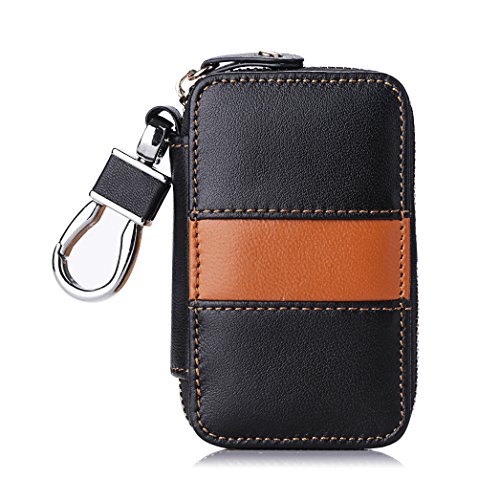 Fyy car key chain bag, 100% handmade genuine leather ca…