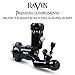 Dragonhawk Raven Rotary Tattoo Machine One Touch Hit Adjuster Machine with 304 Steel Tattoo Grip Q555 (Black)