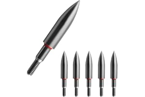 YI XIAN ARCHERY Stainless Steel Archery Field Points,9/32″，19/64″，5/16″，11/32″Size 100/125/150/175/200 Grains,Easy Pull Various, Screw in Archery Field Tips(1 Dozen 12 PCS)