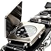 Avaner Punk Gothic Rock Oversize Chain Cross Black Leather Belt Cuff Bracelet Analog Quartz Wrist Watch for Men Women