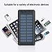 Portable Charger Solar Charger Power Bank 24000mah High Capacity 3 USB Output Ports Backup Battery Compatible with Cell Phone Tablet Android Phone and More