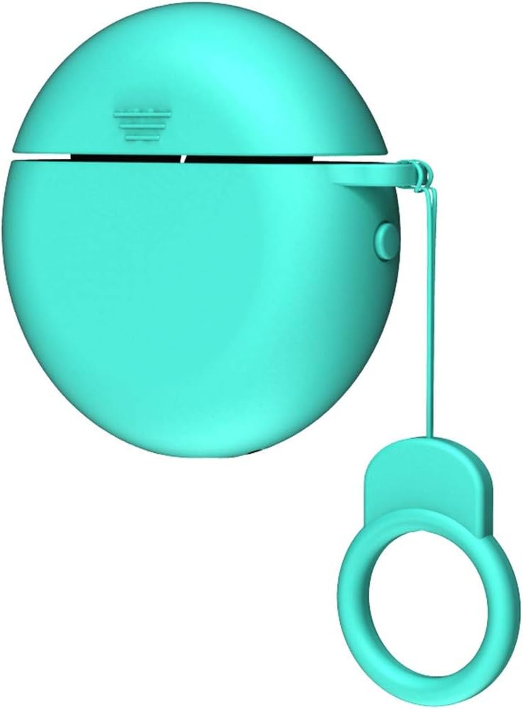 Samury Case Compatible with Hua wei Freebuds 3 Wireless Charging Case Silicone Protective Case with Ring Holder Compatible with Huawei Freebuds 3 (2019) (Mint Green)