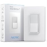 Z-Wave Wireless Remote Control/Scene Controller, Aeotec WallMote 7, on/Off, dim, Trigger Scenes, add a new Switch Anywhere, Battery Powered, Z-Wave hub Required, Z-Wave Plus, illumino