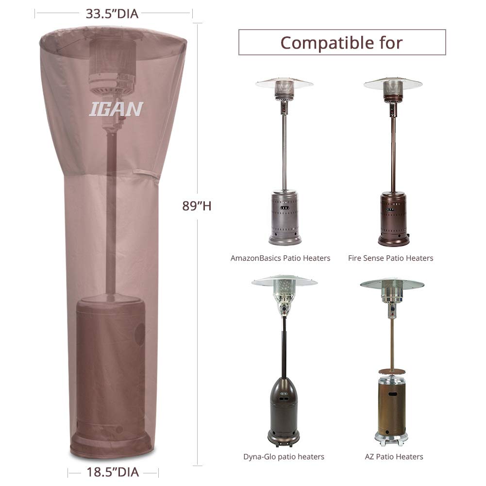 Baiwka Outdoor Heater Waterproof Protective Cover Premium Outdoor Heater Cover With Durable Waterproof 210d Oxford Material